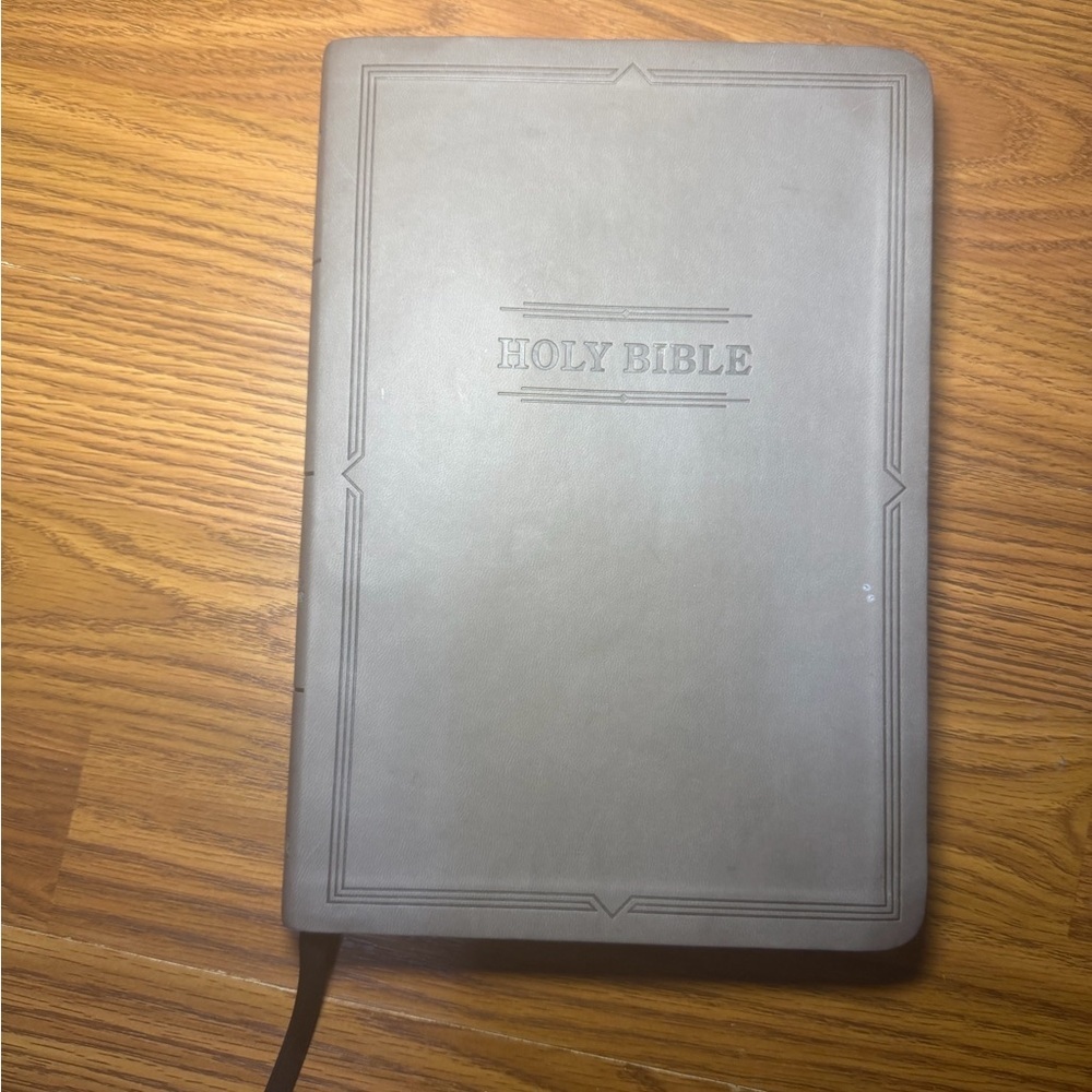 KJV Large Print Thinline Bible, Value Edition, Charcoal LeatherTouch by Holman